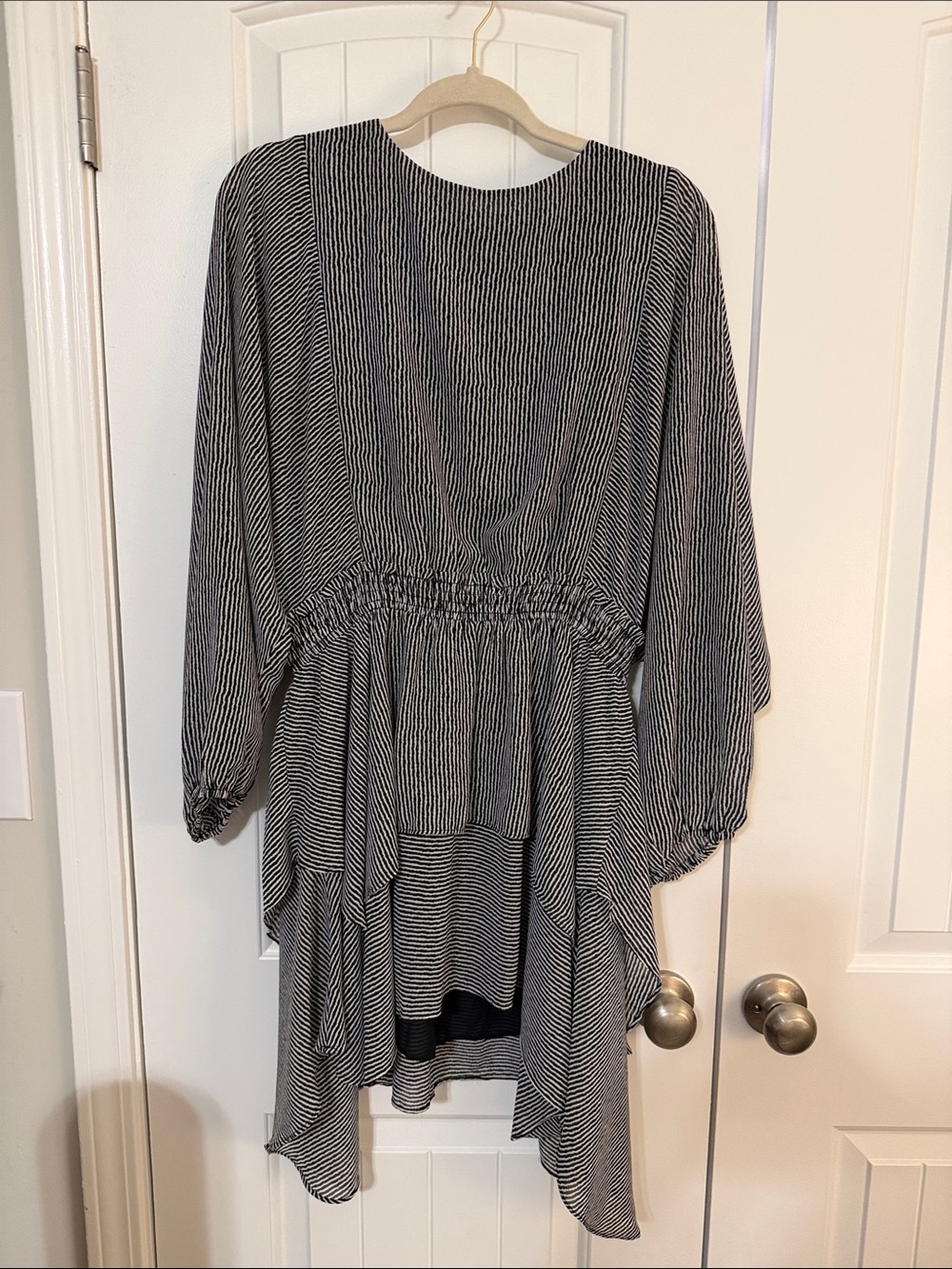 Striped Black & White Women's Tunic Dress